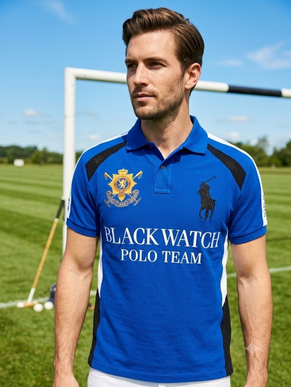 Ralph Lauren Black Watch Polo Team Blue Polo Shirt